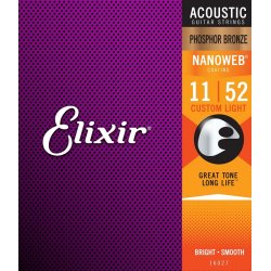 Elixir 16027 Gustom light .011- 52