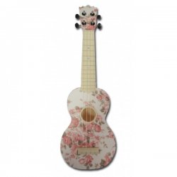 Ukulele Audiana květinový vzor WH