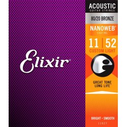 Elixir 11027 Custom light .011-52
