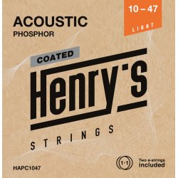 HENRY`S STRINGS HAPC1047 Coated Acoustic Phosphor - 010“ - 047”